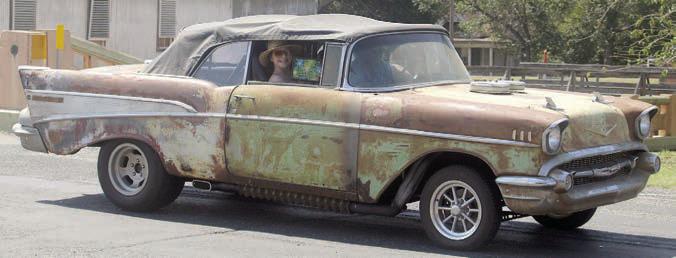 1st Place Antique Car/Truck – Stephen Kana’s 1957 convertible. Sticker Photo By Darrell Vyvjala