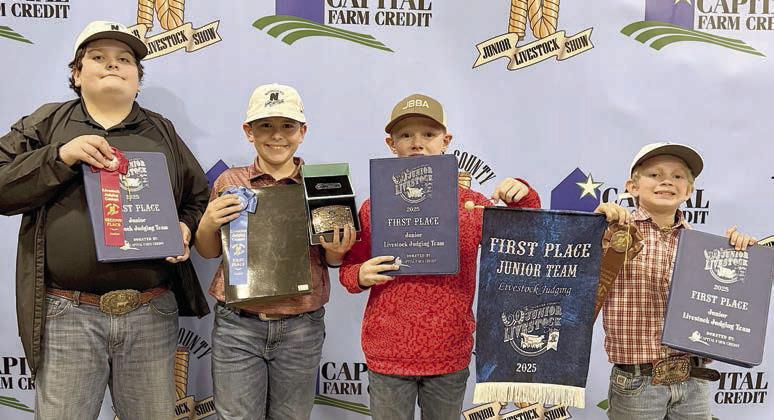 Champion Junior Team – (from left) Rilan Karisch, Hudson Holub, Jehnsen Janecka and Joe Carrales. Hudson Holub is a member of the Schulenburg 4-H Club..