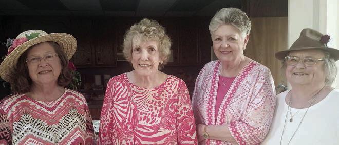 Hostesses were (from left) Shirley Winkelman, Barbara Vinson, Patrica Greeson and Caroline Neely.