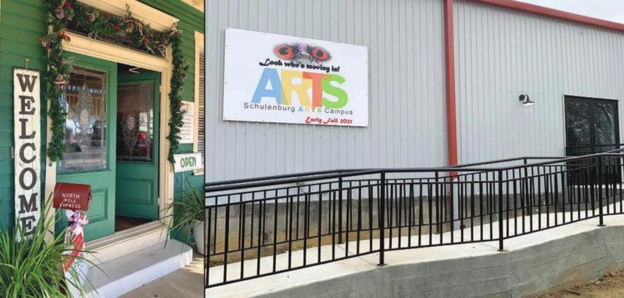 Arts For Rural Texas has set Holiday Shows at the Schulenburg campus (right photo) on Dec. 16 and Fayetteville campus (left photo) on Dec. 11.