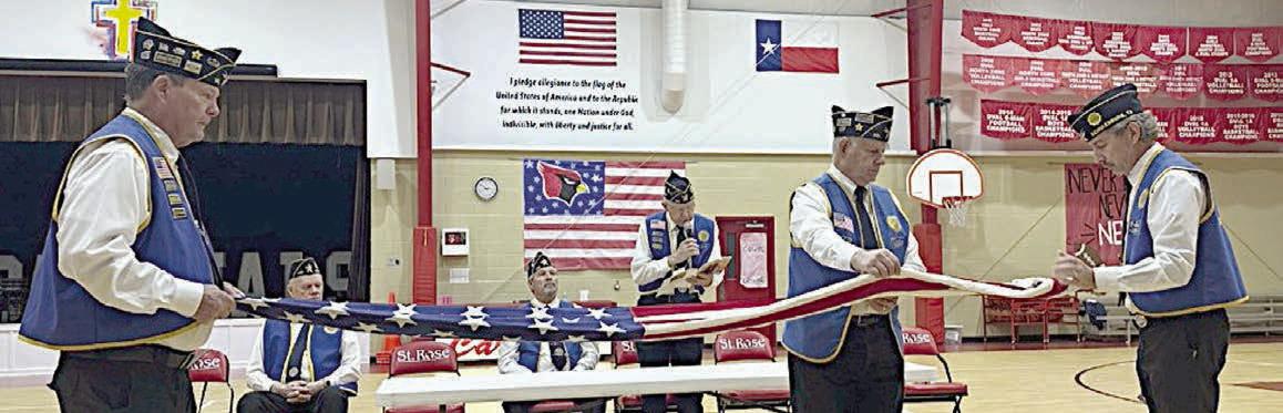 Legion presents flag-folding progam at St. Rose School
