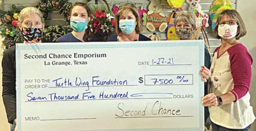 Second Chance donates to Turtle Wing Foundation