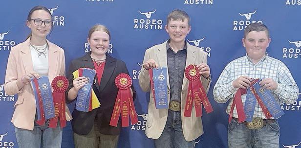Reserve Champion Junior Team – (from left) Tatum Fritsch, Kaisley Janecka, Holden Holub and Abraham McBride. Holden Holub and Abraham McBride are members of the Schulenburg 4-H.