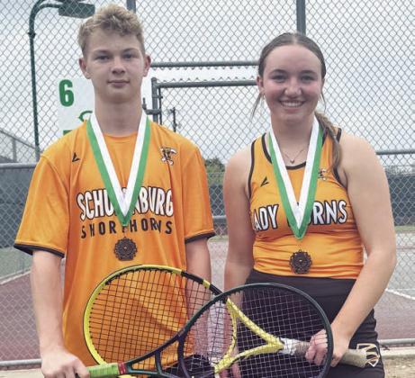 CADEN HERZIK &amp; MIKAYLA OTTO 3rd Place, Varsity Mixed Doubles