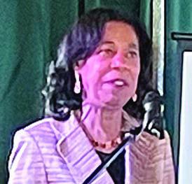 SHS graduate Arleas Upton Kea gives the keynote address. Sticker Photo By Darrell Vyvjala