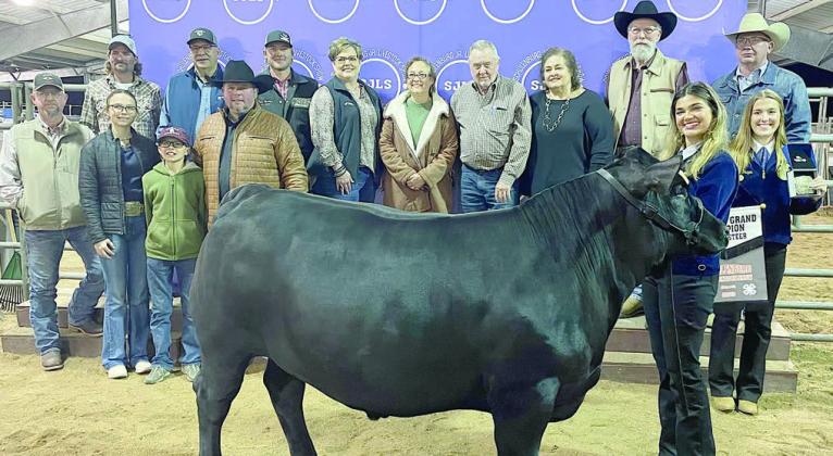 RESERVE CHAMPION MARKET STEER – Exhibitor: Klare Segura (front). Sales price: $10,800. Sticker Photo By Darrell Vyvjala