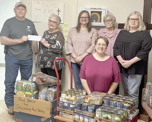 Zion Lutheran donates to Food Pantry