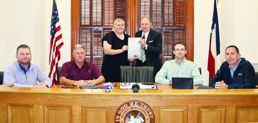 Commissioners Court signs proclamation for Flatonia public school’s 150th anniversary