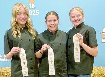 3rd Place Senior Team – Shaker Bakers consisting of (from left) Haley Janish, MacKayla Griffin and Scotti Beseda.