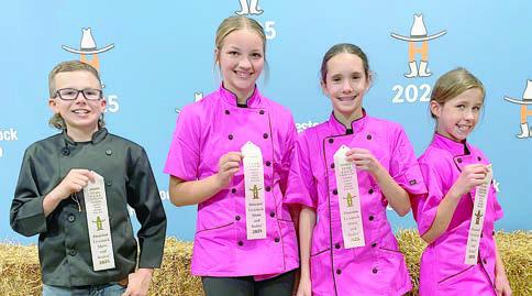3rd Place Junior Main Dish – Beefmasters consisting of (from left) Tate Fritsch, Kaylyn Beseda, Kloey Noska and Emory Malota.