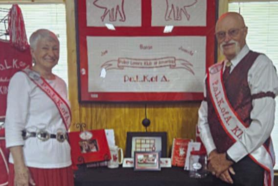 King &amp; queen of the Polka Lovers Klub of America Texas Division C.W. “Chris” and Dors Benson attended “Happy Music for Happy People.”