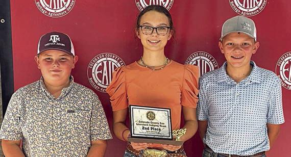 Reserve Champion Junior Team – (from left) Abraham McBride, Tatum Fritsch, Holden Holub and (not shown) Kaisley Janecka.