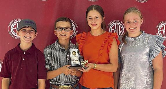 5th Place Junior Team – (from left) Crockett Guenther, Tate Fritsch, Addison Berckenhoff and Julia Melton.