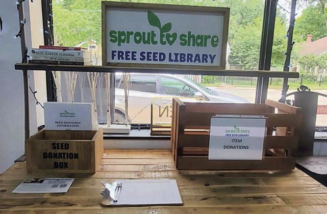 The Sprout to Share Free Seed Library, located inside Create Space Studio at 717 Walnut in Columbus, will open Saturday, Aug. 24 but seed donation boxes and volunteer sign-up sheets are already available.