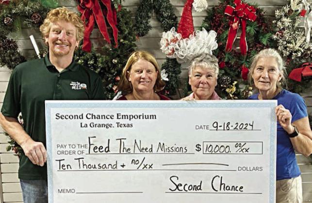 Second Chance donates to Feed The Need Missions