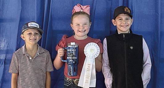6th Plac e Junior Team – (from left) Joe Carrales, Abigale McBride, Hudson Holub and (not shown) Hayleigh Pizzitola. McBride and Holub are members of the Schulenburg 4-H.