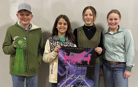 3rd Place Junior Team – (from left) Holden Holub, Adalyn Carrales, Addison Berckenhoff and Julia Melton. Holub is a member of the Schulenburg 4-H Club.