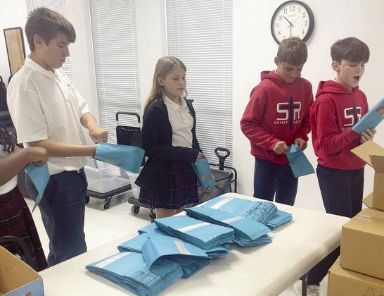 St. Rose students make kits for Stanzel Family Foundation program