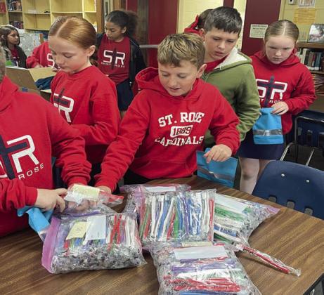 St. Rose students make kits for Stanzel Family Foundation program