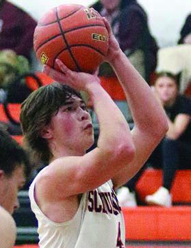 Jayse Janda hits a free throw in the fourth quarter against the Indians. Sticker Photo By Darrell Vyvjala