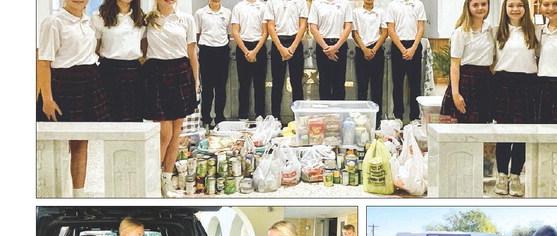 St. Rose collects for Family Crisis Center, SaFP at Thanksgiving Mass