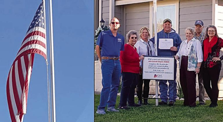 DAR recognizes Haleys’ flag display
