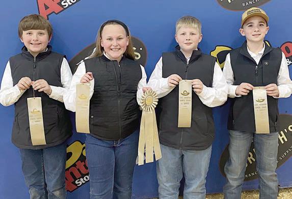 10th Place Team – (from left) Brooks Dittert, Janie Jarvis, Wyatt Smrkovsky and Gage Smrkovsky.