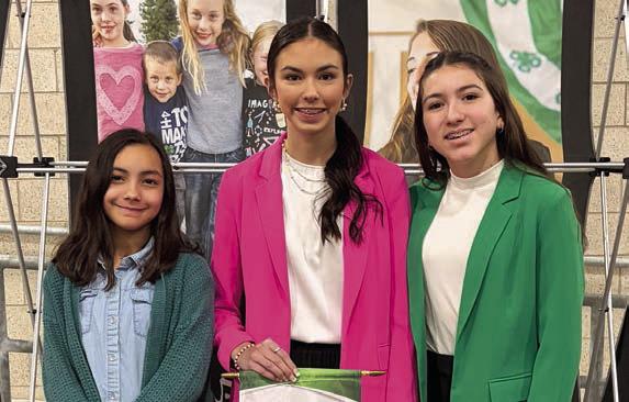 Food Show competitors – (from left) Chloe Oliva, Tori Newton and Taylyn Newton. Tori Newton advances to the Texas 4-H Roundup with a first place finish in the main dish category of the senior division.