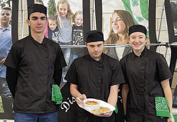 Classy Cooks (senior healthy dessert, third place) – (from left) Caden Tovey, Peter Kieke and Reagan Williams.