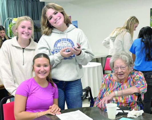 Assistance with smartphone technology was provided to Senior Connections members recently by a group of high school seniors – what a wonderful partnership!