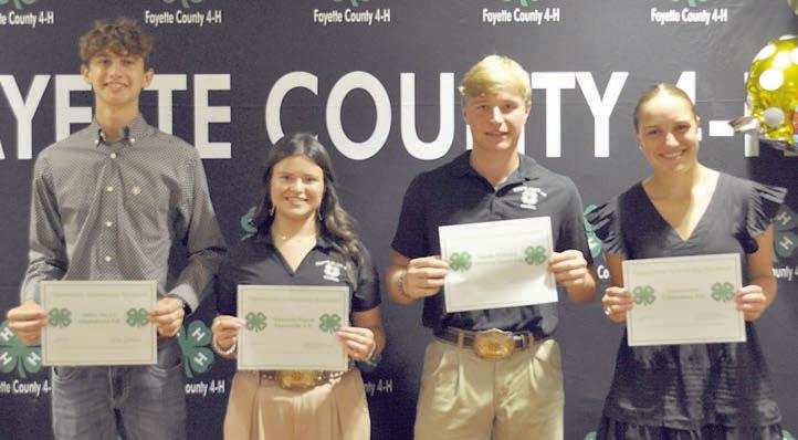4-H oPPortunity SCHolarSHiP – (from left) recipients Aidan Miksch, Mackenzie Poncik, Austin Nedbalek and Tamara Otto.