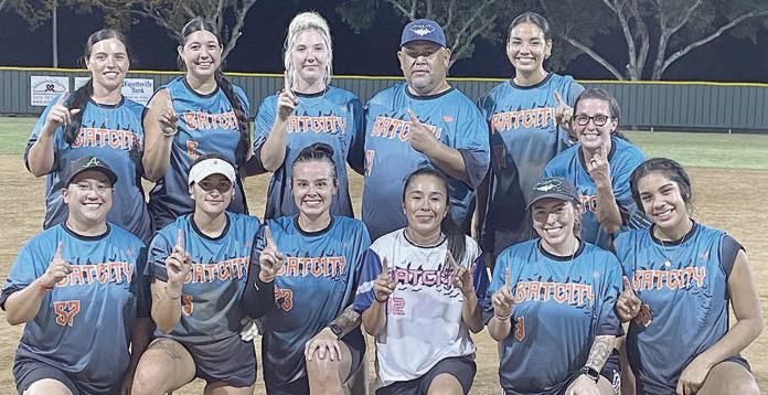 Women’s Tournament Champion – “ Bat City” of Austin. Sticker Photo By Darrell Vyvjala
