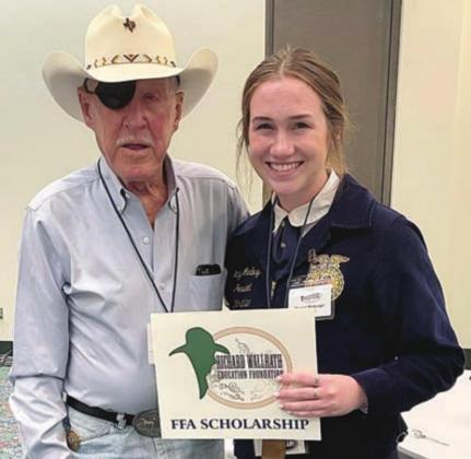 WALLRATH SCHOLARSHIP – Morgan Marburger (right) received the $10,000 Richard Wallrath Foundation Scholarship.
