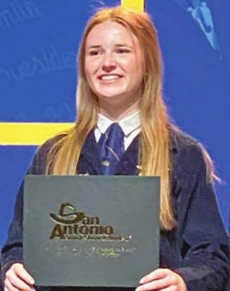 San Antonio Livestock Show Scholarships – Regan Lux (left) received a $20,000 San Antonio Livestock Show Scholarship. Taylor Limbaugh (second from left) also received a $20,000 San Antonio Livestock Show Scholarship.