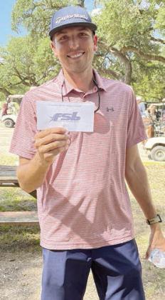 Third Flight, First Place (6 under par / 66) – Justin Rosenauer. Not shown: James Fietsam, Cole Strauss, and Weston Wernecke. Sticker Photo By Darrell Vyvjala