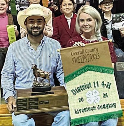 Sweepstakes awards held by coaches JoJo and Kaci Carrales.