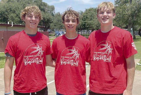 Third place – “Jensen” - (from left) Beau Taber, Petey Peterson, and Gunner Jones. Sticker Photo By Darrell Vyvjala