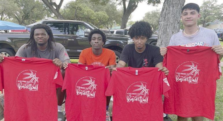 Second place – “Hog Riders” - (from left) Myles Thomas, Jerrieon McKnight, Thomas Scott, and Tyler Ryba. Sticker Photo By Darrell Vyvjala