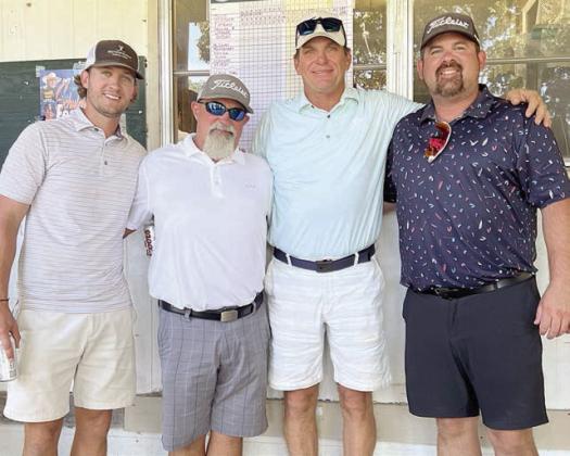First Flight, 2nd Place (10 under par / 62) – (from left) Matt Dornak, Wade Cernosek, Kevin Elstner, and Gabe Velasquez.