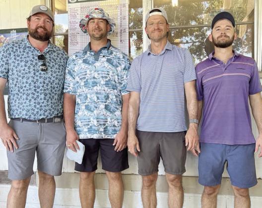 Second Flight, 1st Place (7 under par / 65) – (from left) Sean McCourt, Ryan Havrda, Geoffrey Schiffli, and Jordan Schiffli.