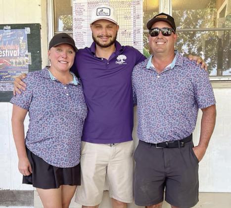 Second Flight, 2nd Place (7 under par / 65) – (from left) Jamie Montgomery, Chase Gindler, and Andy Montgomery. Not shown: John Bell.