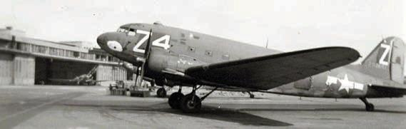 A World War II-era Douglas C-47 Skytrain, the military version of the DC-3 airliner. Courtesy of Fayette Heritage Museum &amp; Archives