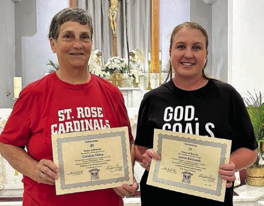 St. Rose presents service awards