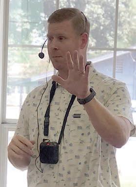 Flatonia Mayor Travis Seale gave a very informative presentation at Senior Connections’ inaugural day in Flatonia on Tuesday, Aug. 13.