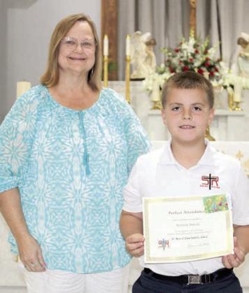 Perfect attendance at St. Rose