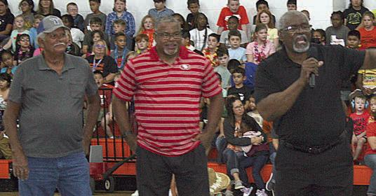 Willis Adams honored at pep rally