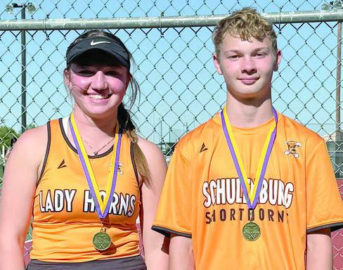 MIKAYLA OTTO &amp; CADEN HERZIK 1st place varsity mixed doubles