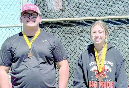 MARSHALL WELLBORN &amp; BRENNAN CHUDEJ 3rd place JV mixed doubles