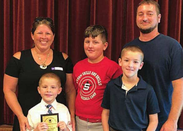 FAMILY OF THE YEAR – Reeves FAMILY (front row, from left) Adam Reeves, Austin Reeves, (back row) Tanya Reeves, Ian Reeves and Ty Reeves.