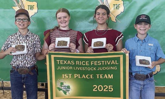 Champion Junior Team – (from left) Tate Fritsch, Kaisley Janecka, Adalyn Carrales and Crockett Guenther.